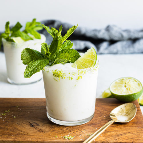 Coconut Lime Margarita with Mint - rachel gurjar